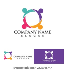 Community Logo Design Template for Teams or Groups.network and social icon design 