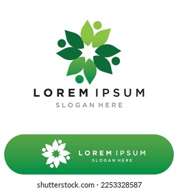 Plantilla de diseño de logotipos comunitarios para equipos o grupos.diseño de redes e iconos sociales 