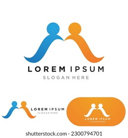 Plantilla de diseño de logotipos comunitarios para equipos o grupos.diseño de redes e iconos sociales 