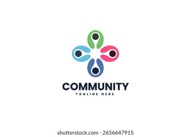 Community logo design template vector