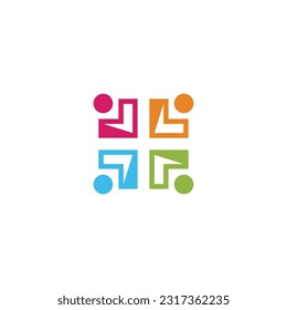 Community logo design vector with creative idea