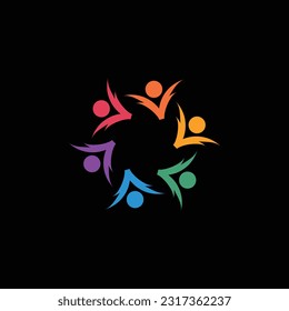 Community logo design vector with creative idea