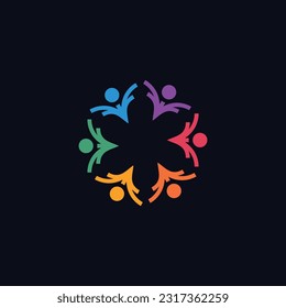 Community logo design vector with creative idea