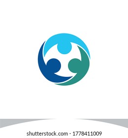 Ilustración de vectores de diseño de logotipo comunitario