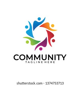 Community Logo Design Vector Template Stock Vector (Royalty Free ...