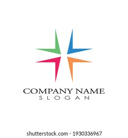 Plantilla de diseño de icono de logotipo comunitario