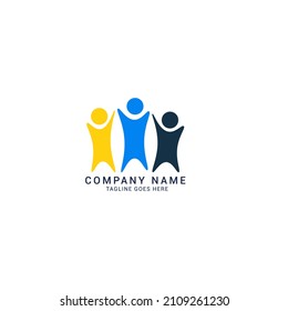 Community logo icon design template prosperous family ties