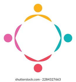Community logo icon design template isolated