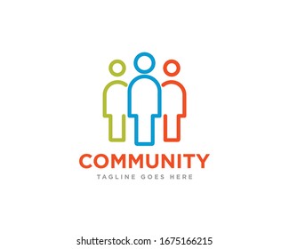 Community Logo Icon Design Vector