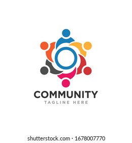 Community Logo Icon Design Vector