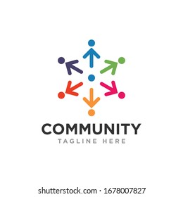 Community Logo Icon Design Vector