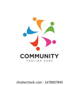 Community Logo Icon Design Vector