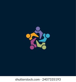 Community Logo Icon Design Vector