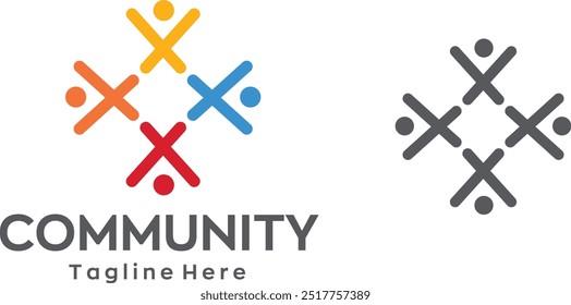 Community Logo Icon Community human Logo Abstract Community people support logo