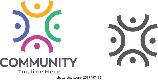 Community Logo Icon Community human Logo Abstract Community people support logo