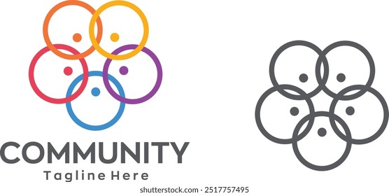 Community Logo Icon Community human Logo Abstract Community people support logo