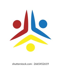 Ilustración de icono de logotipo de la comunidad plana