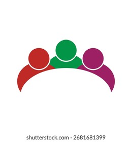 community logo icon illustration flat
