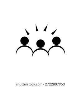 ícone do logotipo da comunidade ilustração plana