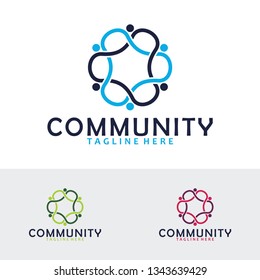 community logo icon of people