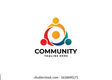 community logo icon vector isolated