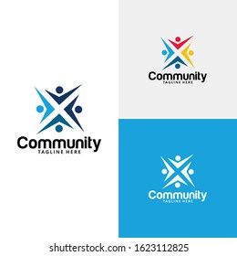 community logo icon vector isolated