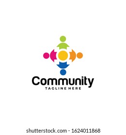 community logo icon vector isolated