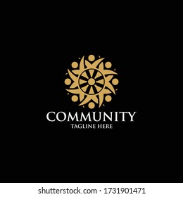 community logo icon vector isolated