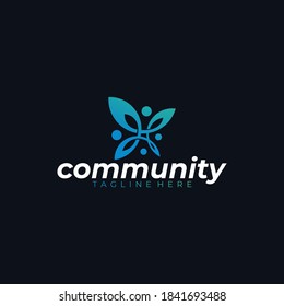 community logo icon vector isolated