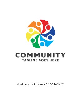 Charity Logo Design Teamwork Illustration Symbol Stock Vector (Royalty ...