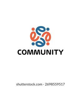 Logotipo de la comunidad con el diseño de la letra E y el icono de la persona con la forma abstracta