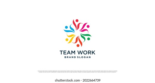 Gemeinschaftslogo mit modernem kreativem Konzept Premium Vector 