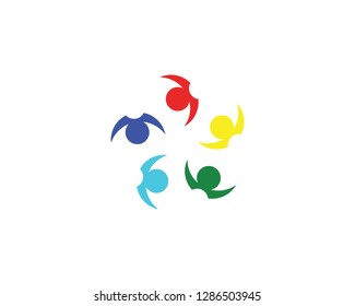 community logo people template vector icon