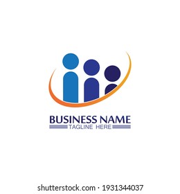 Community-Logo-Leute-Team und Business-Vektorgrafik-Logo-Familie