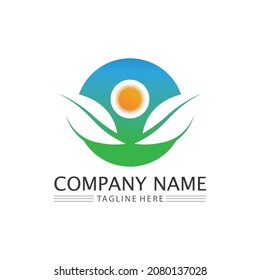 Community logo people work team and business vector logo and design group family