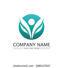 Community logo people work team and business vector logo and design group family