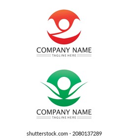 Community logo people work team and business vector logo and design group family