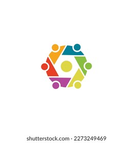 Community Logo Simple Design. Team Work Logo. Human Logo