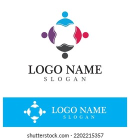 Plantilla de icono del logotipo comunitario y del vector de símbolos