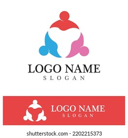 Plantilla de icono del logotipo comunitario y del vector de símbolos