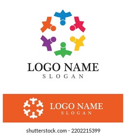 Plantilla de icono del logotipo comunitario y del vector de símbolos