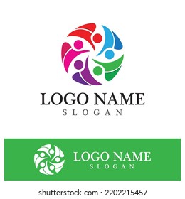 Plantilla de icono del logotipo comunitario y del vector de símbolos