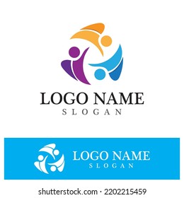 Plantilla de icono del logotipo comunitario y del vector de símbolos