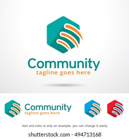 Community Logo Template Design Vector