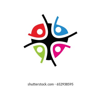 Community Logo Template Design Vector, Emblem, Design Concept, Creative Symbol, Icon