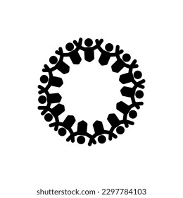 Community Logo template. Group check people community logo design