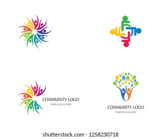 Community logo template illustration