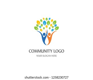 Community logo template illustration