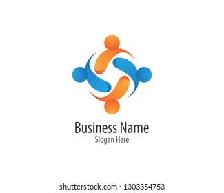 Community logo template illustration