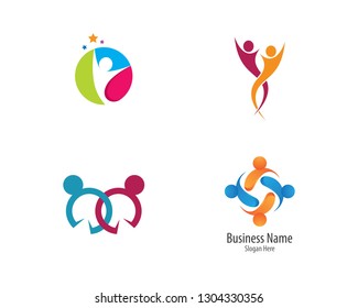 Community logo template illustration